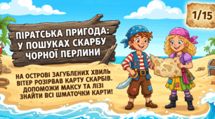 🏴‍☠️ Квест-презентація з читання (1-4 клас) ⚓ Піратська пригода: У пошуках скарбу Чорної Перлини