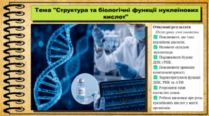 Структура та біологічні функції нуклеїнових кислот. Біологія. 9 клас. НУШ (2026). До підручника Тагліна О., Самойлов А. та ін.