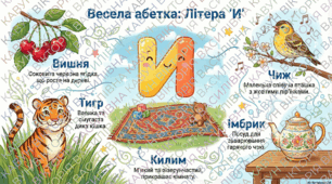 Вивчення абетки. Буква "И". Асоціативна графіка