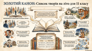 Список української літератури на літо для 11 класу(інфографіка+презентація)