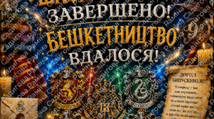 Магічний випускний плакат «Гаррі Поттер»