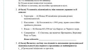 Комплексна підсумкова робота 2 Громадянська освіта 6 клас.