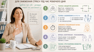 5 швидких технік зниження стресу під час робочого дня. А як справляєтесь із стресом Ви?