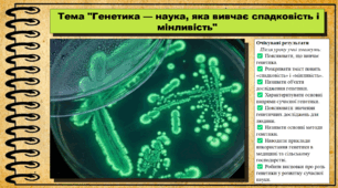 Генетика — наука, яка вивчає спадковість і мінливість. Біологія. 9 клас. НУШ (2026). До підручника Тагліна О., Самойлов А. та ін.