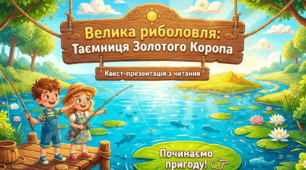 🎣 Квест-презентація з читання (1–4 клас) 🐟 Велика риболовля: Таємниця Золотого Коропа