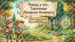 🌲 Квест-презентація з читання (1–2 клас) 🎒 Похід у ліс: Таємниця Лісового Компаса