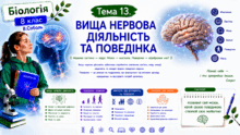 Тема 13. Вища нервова діяльність та поведінка. Біологія. 8 клас. В.Соболь (2025)
