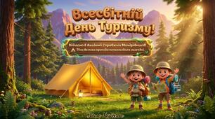 🌲🎒🏕️ Інтерактивна презентація до Дня туризму «Подорожуємо, досліджуємо, відкриваємо!». Презентація+ Руханка+Сертифікат Табір 2026