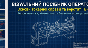 Токарний верстат ТВ-4. загальна схема.