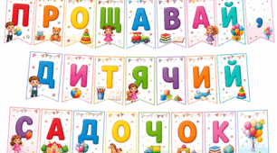 Святкова розтяжка «Прощавай, дитячий садочок!» 🎈🎓