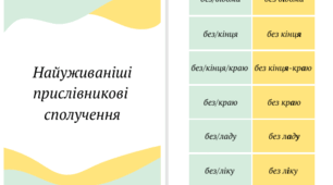Прислівник Флешкартки "Найуживаніші прислівникові сполуки" (126 шт)