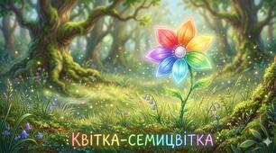 Казка для дітей дошкільного віку "Квітка - Семицвітка". Ознайомить малят з пригодами Вітерця - Пустунця та тендітної Квітки - Семицвітки