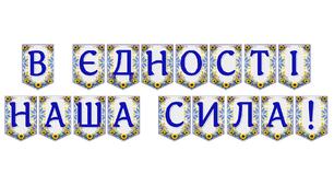 Яскрава тематична розтяжка «В єдності наша сила!»