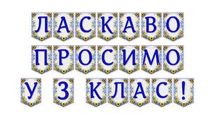Яскрава тематична розтяжка «Ласкаво просимо у 3 клас!»