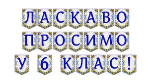 Яскрава тематична розтяжка «Ласкаво просимо у 6 клас!»