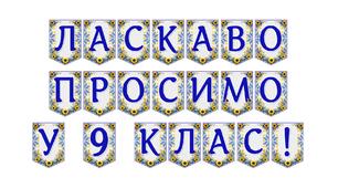 Яскрава тематична розтяжка «Ласкаво просимо у 9 клас!»