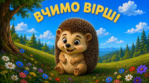 🦔 Вивчаю вірші, покращую пам'ять "Їжачок" Людмила Федорова