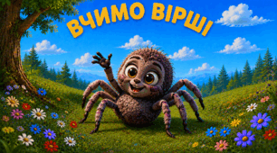 🕷️🕸️ Вивчаю вірші, покращую пам'ять "Павучок"  Людмила Яковенко