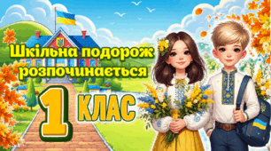 Перший урок. Шкільна подорож розпочинається. 1 клас. Презентація+ Конспект + Постер
