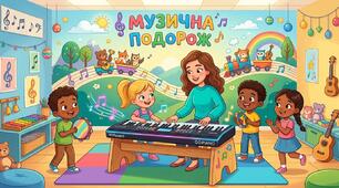 Інтерактивне тематичне музичне заняття для дітей середньо-старшого дошкільного віку "Музична подорож з електронним піаніно", авторська гра додається в мп3