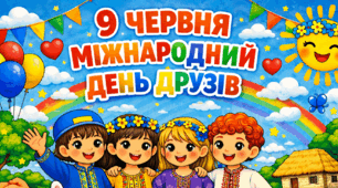 Банер "9 червня Міжнародний день друзів"