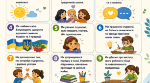 Правила нашого класу (2 варіанти для 3-4 класів)+ Пам'ятки: Складаємо тривожну валізу та Правила поведінки під час війни