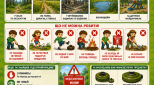 Постер - пам'ятка "Обережно! Мінна безпека!"