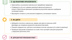 Лист-пам’ятка для вчителя початкових класів: організація оцінювання результатів навчання