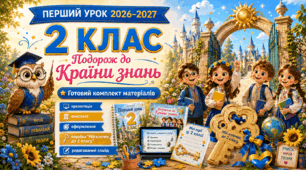 Перший урок 2026–2027. 2 клас. Подорож до Країни знань + оформлення дошки + поробка