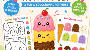 Ice-cream day: activity set (2 fun and educational activities)