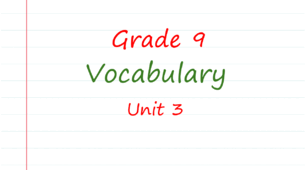 Prepare 9. Unit 3. Vocabulary
