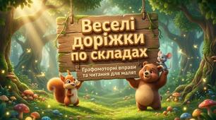 «Зошит: графомоторні вправи та читання по складах»