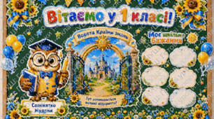 Перший урок у 1 класі “Подорож до Країни знань” + оформлення дошки + поробка