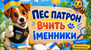 Пес Патрон вчить іменники