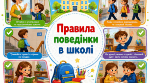 Плакати "Правила поведінки в школі"