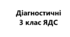 Діагностичні роботи 3 клас ЯДС