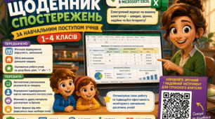 Електронний  журнал  спостережень  за  навчальним  поступом  учнів (1 - 4 клас)