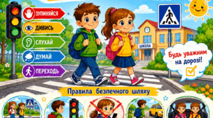 Постер «Як безпечно дістатися до школи?»