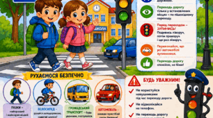 Постер «Як безпечно дістатися до школи?» 2