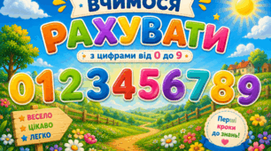 Вчимося рахувати з цифрами від 0 до 9
