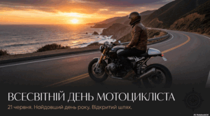 21 червня - Всесвітній день мотоцикліста