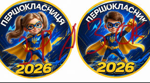🦸‍♀️🦸‍♂️ Медалі «Першокласниця 2026» та «Першокласник 2026»