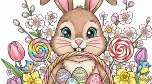 🥕🐇Розмальовка та малюнок "Зайчик"🐰🥕🥕