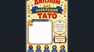 Диплом  «НАЙКРАЩИЙ ТАТО»
