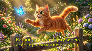 Казка 👑 Котик, який повернувся до себе (про самодисципліну)