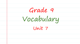 Prepare 9. Unit 7. Vocabulary
