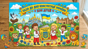 Пазл до Дня Конституції України для дітей