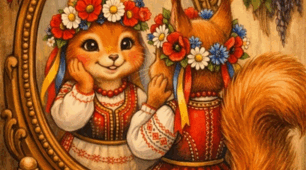 ✨ Розмальовка та малюнок "Білочка"🪞🐿️✨✨