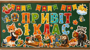 Оформлення «Привіт, 1 клас!» до Першого дзвоника