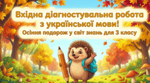 Вхідна діагностувальна робота з української мови. 3 клас.